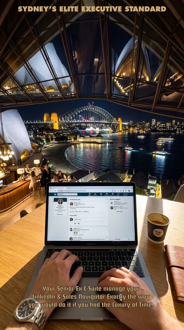 Sydney Opera Bar at night — the executive standard for LinkedIn, by TTPA Discovery